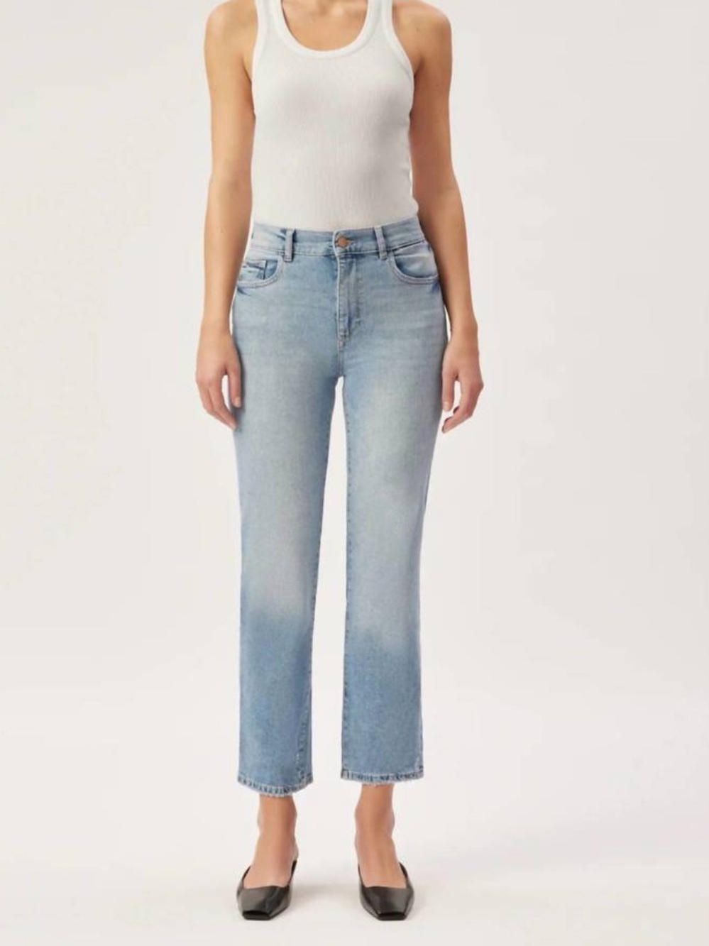 DL1961 WOMEN'S patti straight high rise vintage ankle jeans 26 in reef